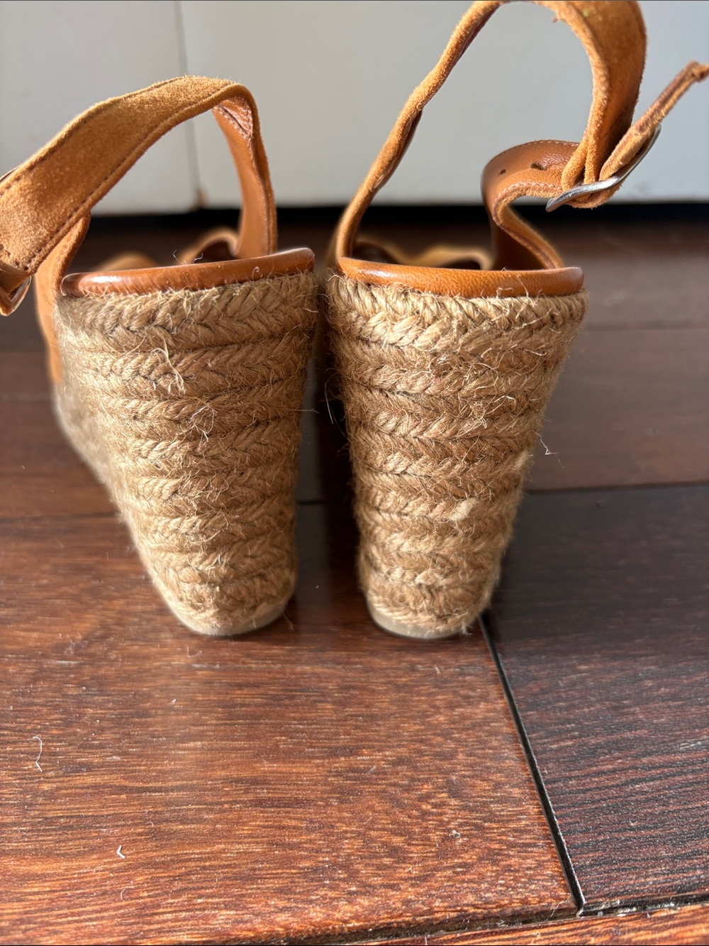 Castanet Women's Suede Slingback Espadrille Wedge - Tan 37/7 - Picture 6 of 6